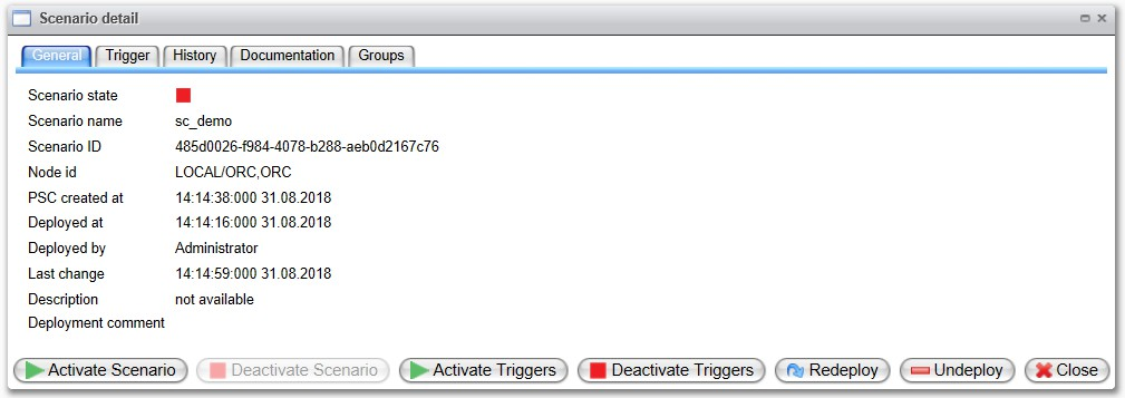 Scenario Detail Dialog - General Tab