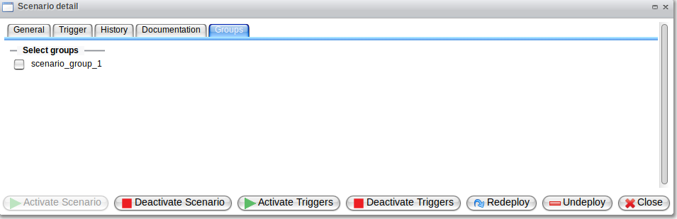 Scenario Details Dialog - Groups Tab