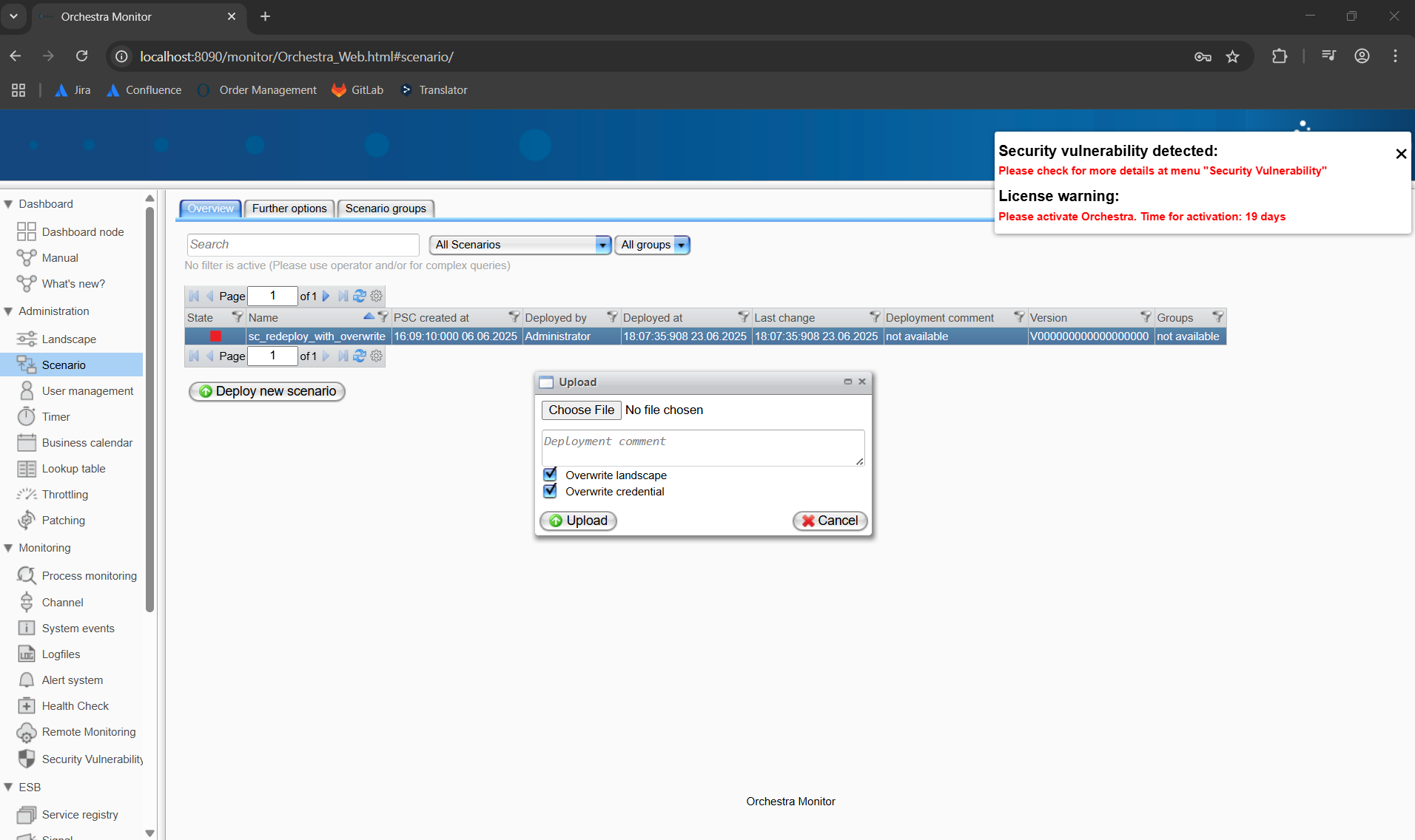 redeploy and overwrite
