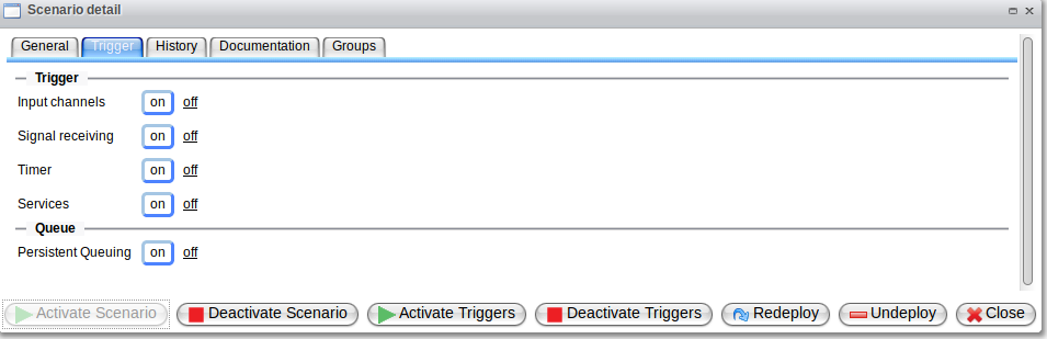 Scenario Detail Dialog - Trigger Tab