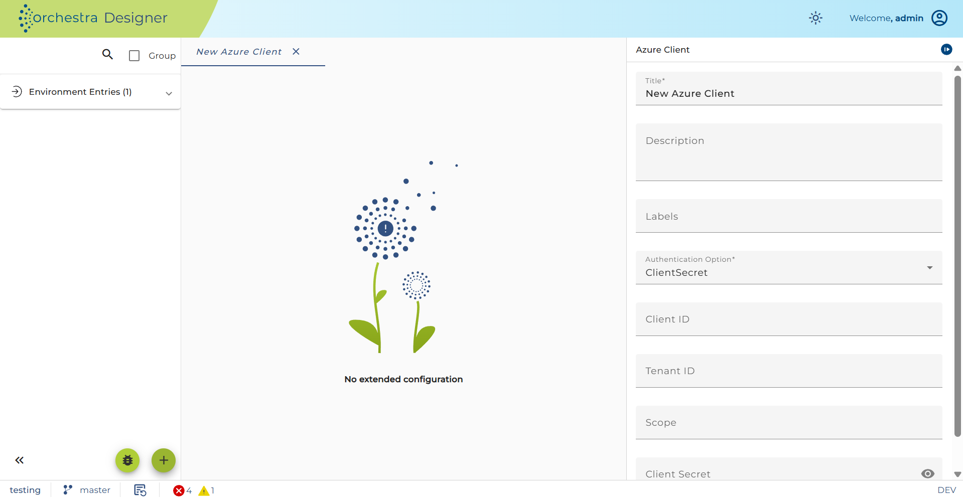 Azure Client Configuration