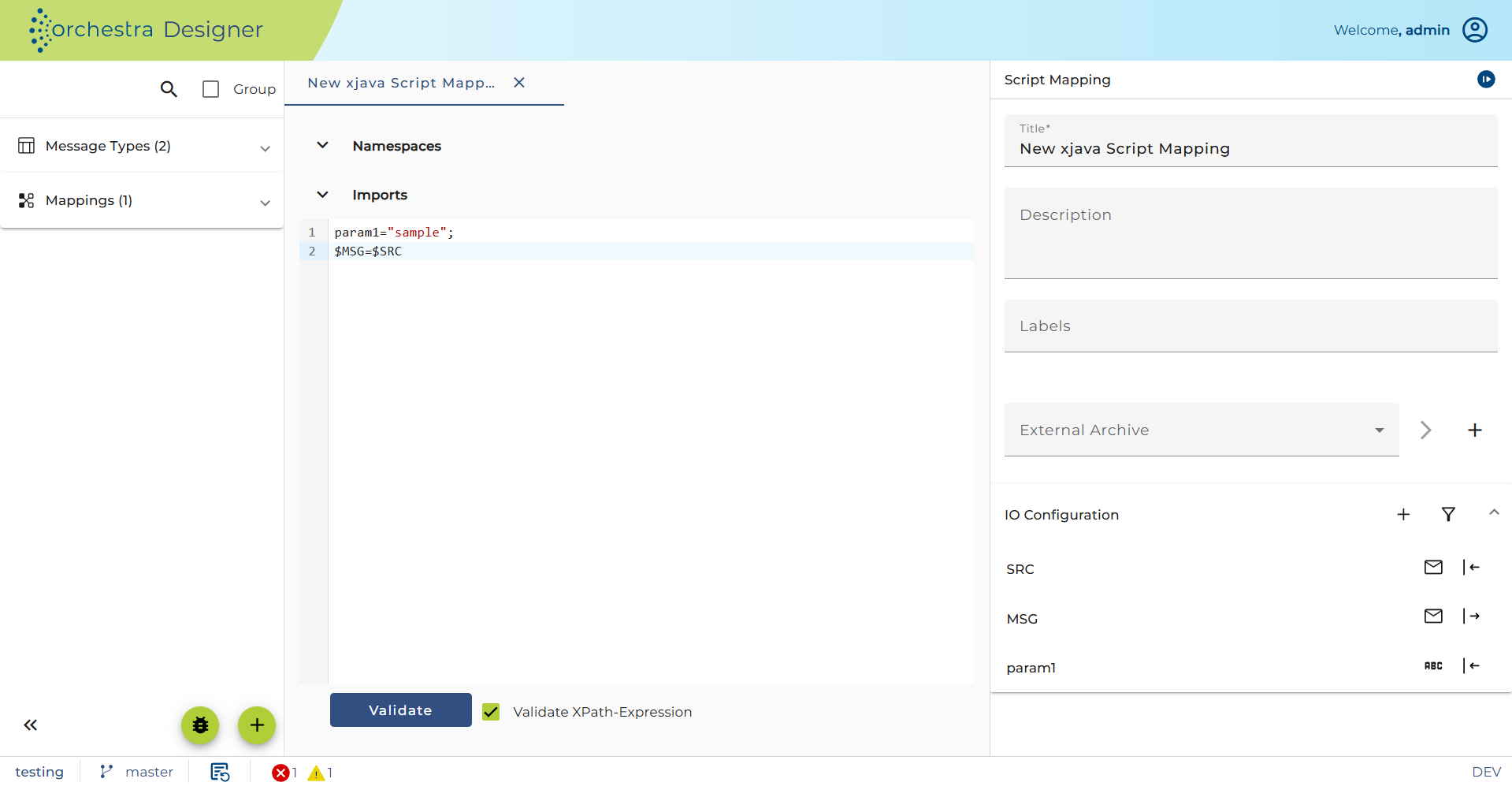 XJava Mapping configuration