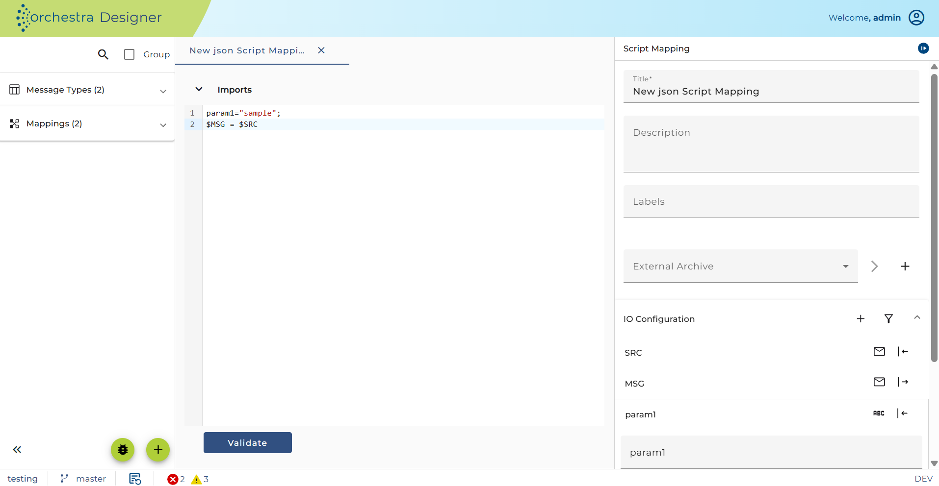 JSON Mapping Configuration