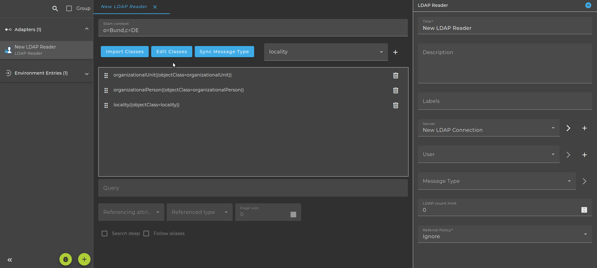 LDAP Reader Edit Classes
