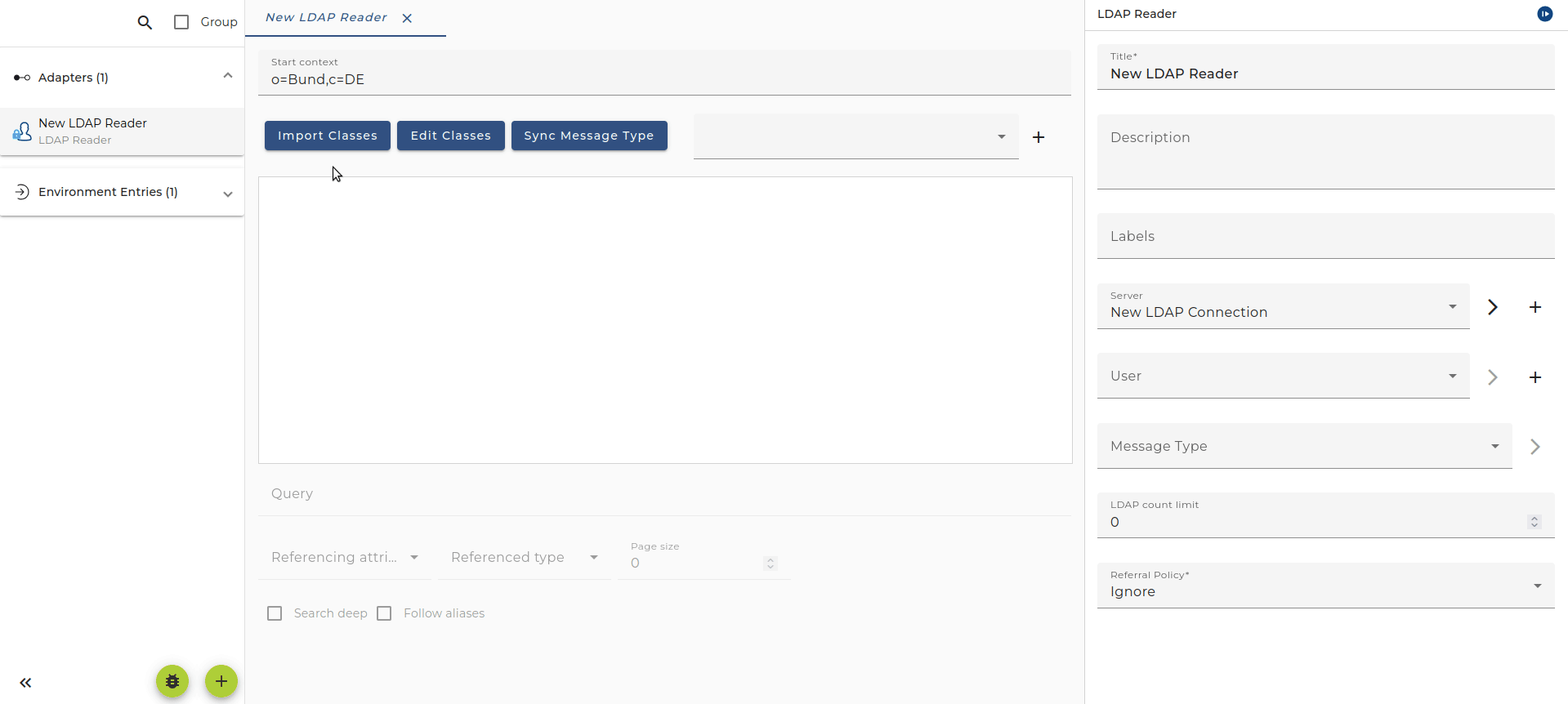 LDAP Reader Import Classes