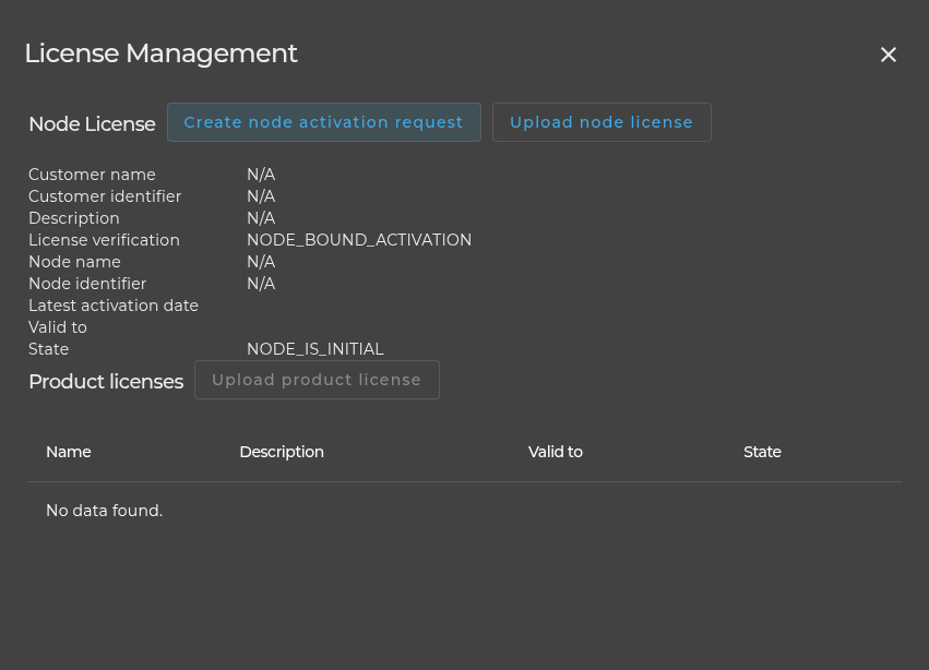 License Dialog