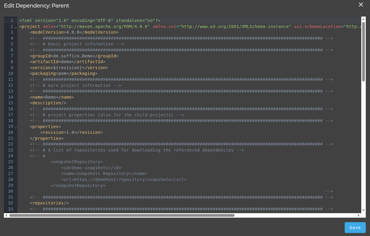 Project Configuration Example (Parent POM)