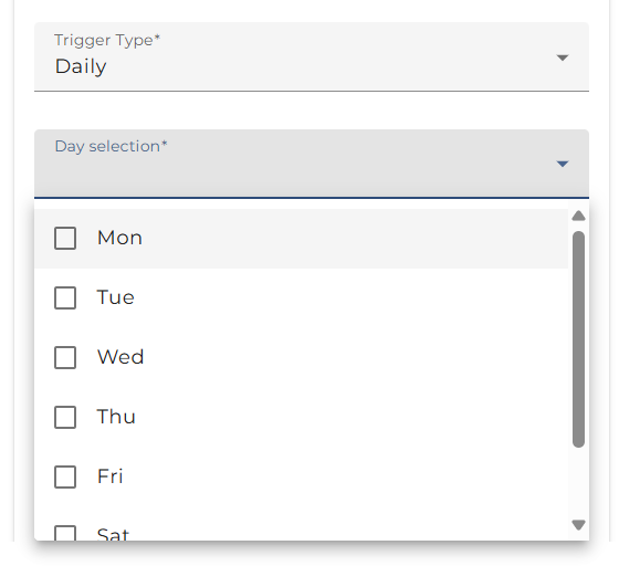 trigger type daily