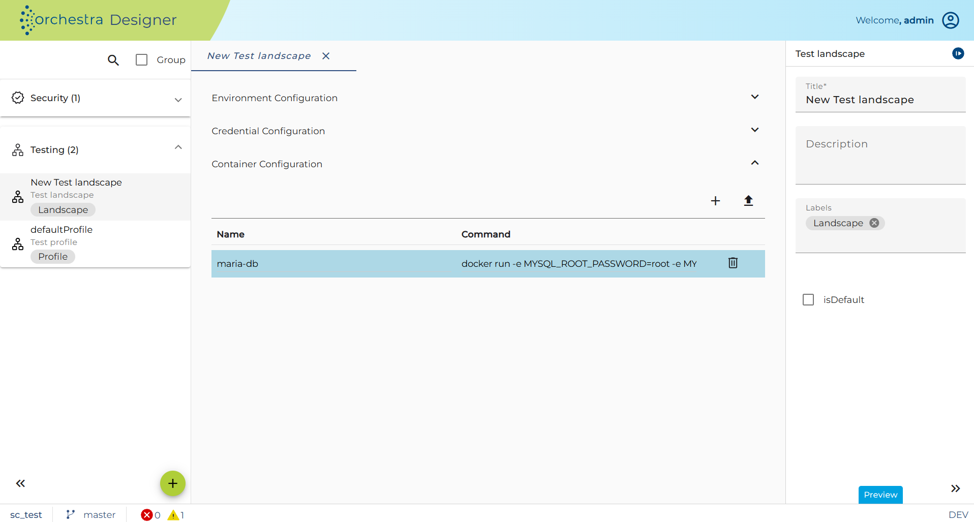testLandscape_container